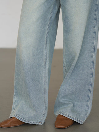 blue straight jeans