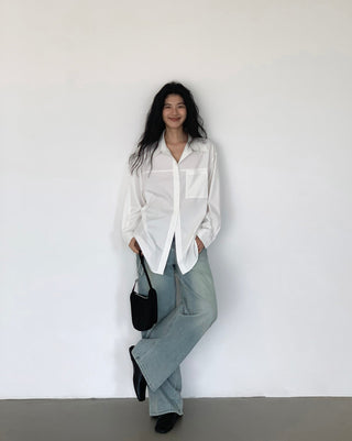 blue straight jeans