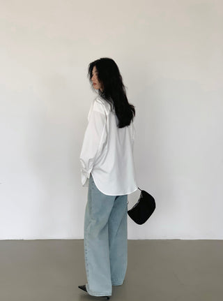 blue straight jeans