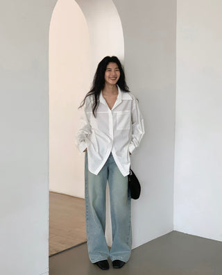 blue straight jeans