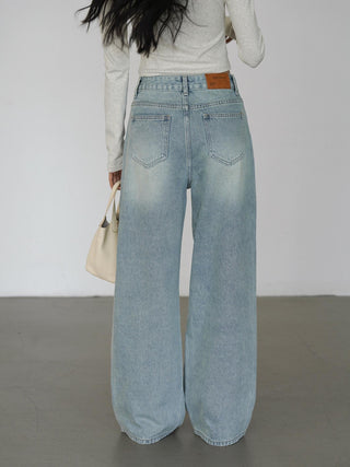 blue straight jeans