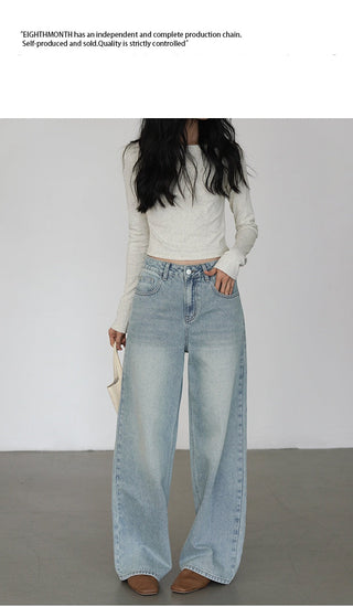 blue straight jeans