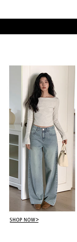 blue straight jeans