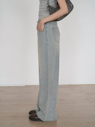 worn straight jeans