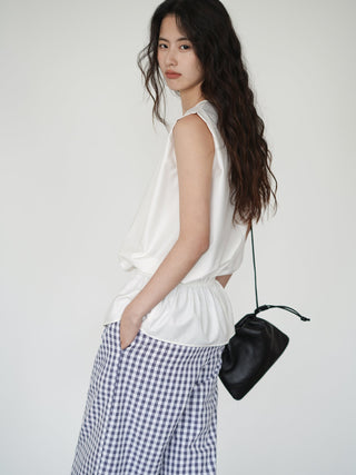 white sleeveless top