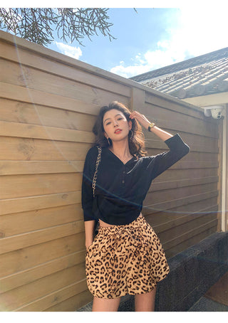 leopard print shorts
