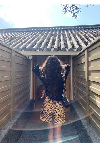 leopard print shorts