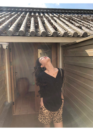 leopard print shorts