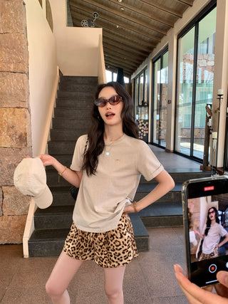 leopard print shorts