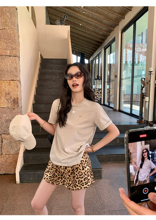 leopard print shorts