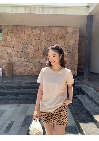 leopard print shorts
