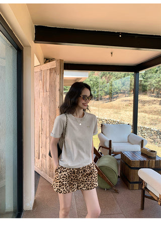 leopard print shorts