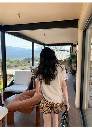 leopard print shorts