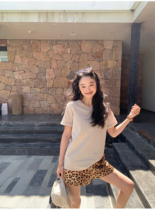 leopard print shorts