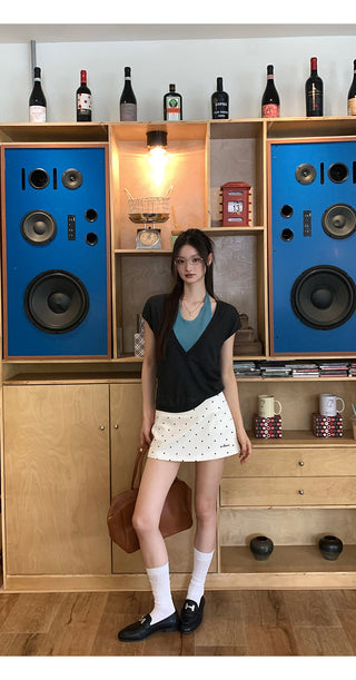polka dot skirt