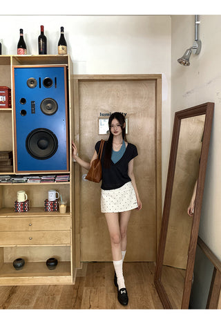 polka dot skirt