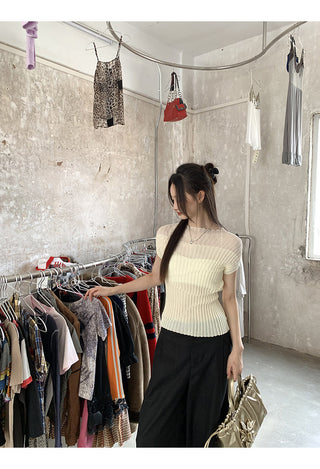 knit shoulder top