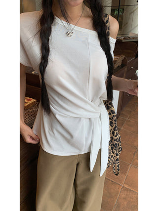 white strapless top