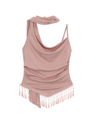 pink backless top