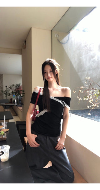 black off-shoulder