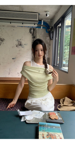fake two-piece top