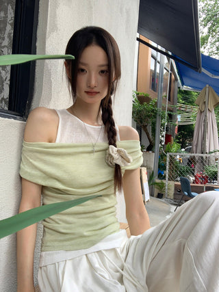 fake two-piece top