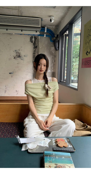 fake two-piece top