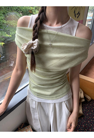 fake two-piece top
