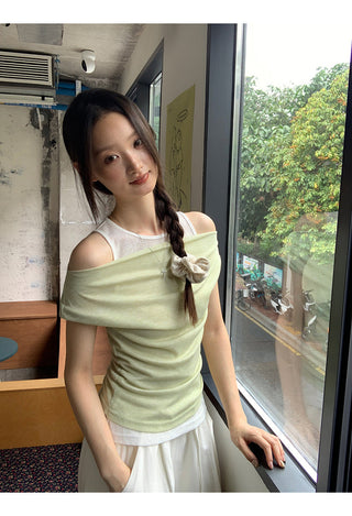fake two-piece top