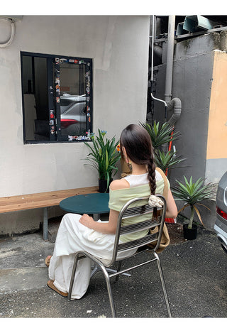 fake two-piece top