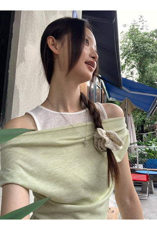 fake two-piece top