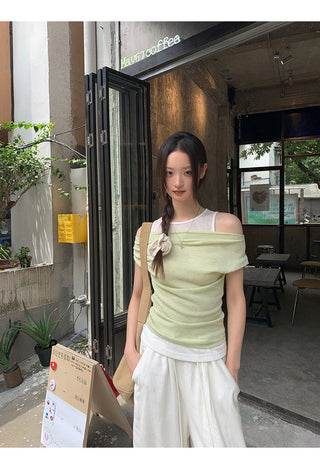 fake two-piece top
