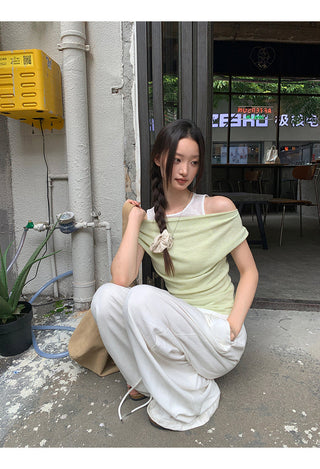 fake two-piece top