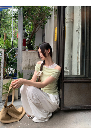 fake two-piece top