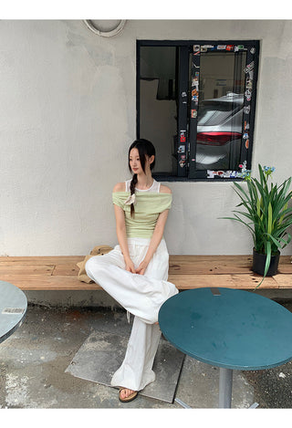 fake two-piece top