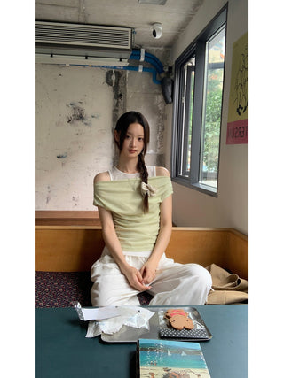 fake two-piece top