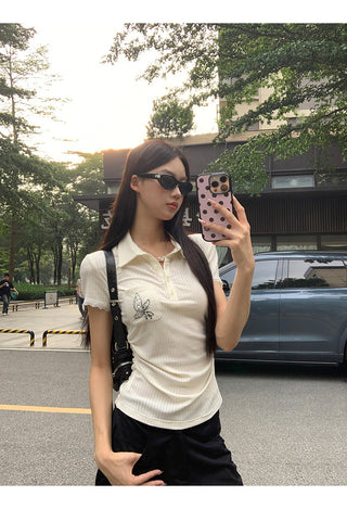 polo collar top