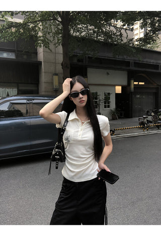 polo collar top