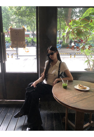 polo collar top