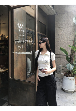 polo collar top