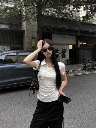 polo collar top