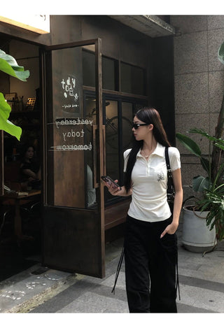 polo collar top