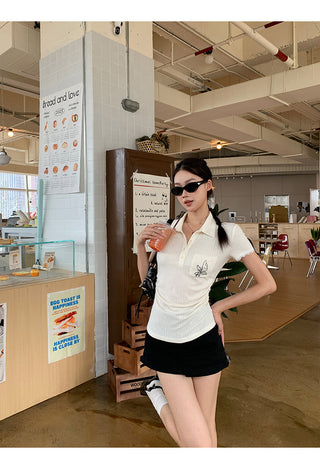 polo collar top