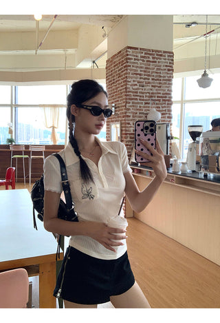 polo collar top