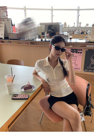 polo collar top