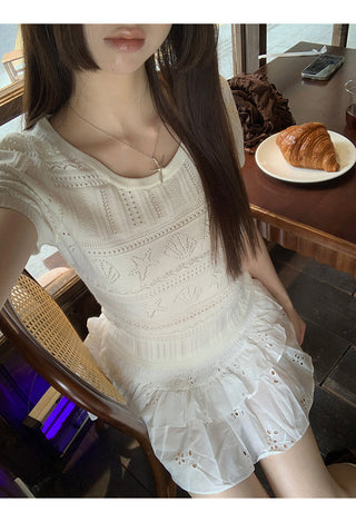 white Korean top