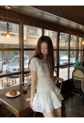 white Korean top
