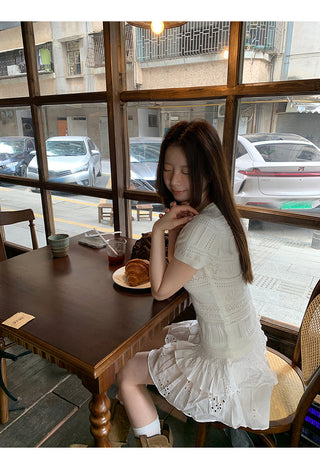 white Korean top