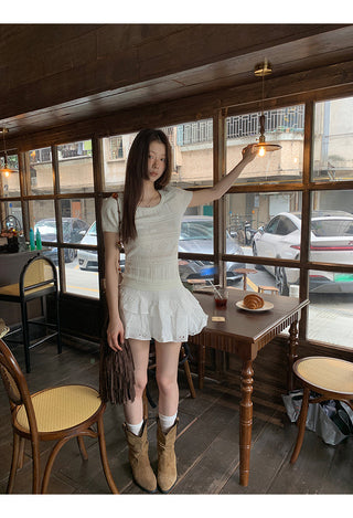 white Korean top