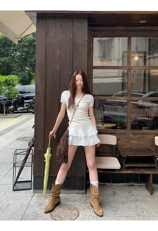 white Korean top